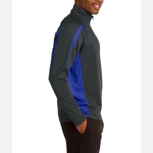 ~ Champion Half Zip Size L Gray Black Blue